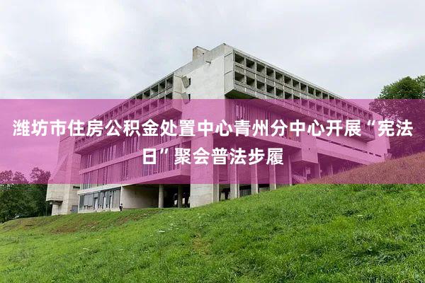 潍坊市住房公积金处置中心青州分中心开展“宪法日”聚会普法步履